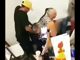 Young man humping his mature aunt